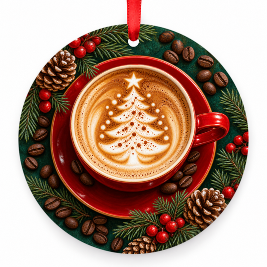 Christmas Latte coffee Christmas ornament