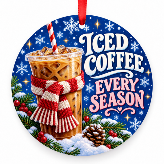 Iced Coffee Every Season coffee Christmas ornament