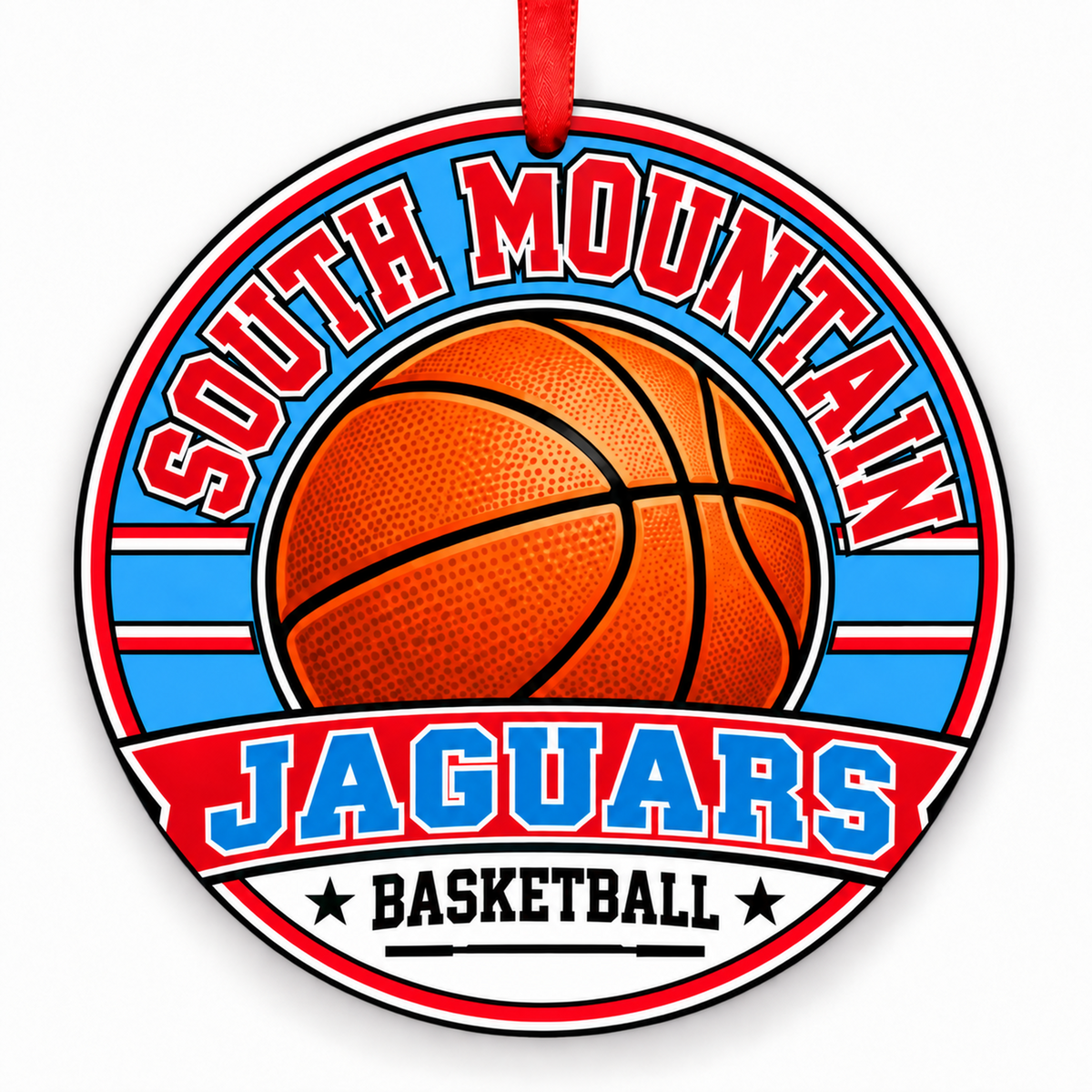 South Mountain High School Jaguars basketball Christmas ornament