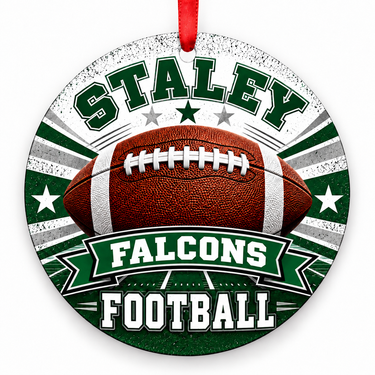 Staley Falcons Classic Football Christmas ornament