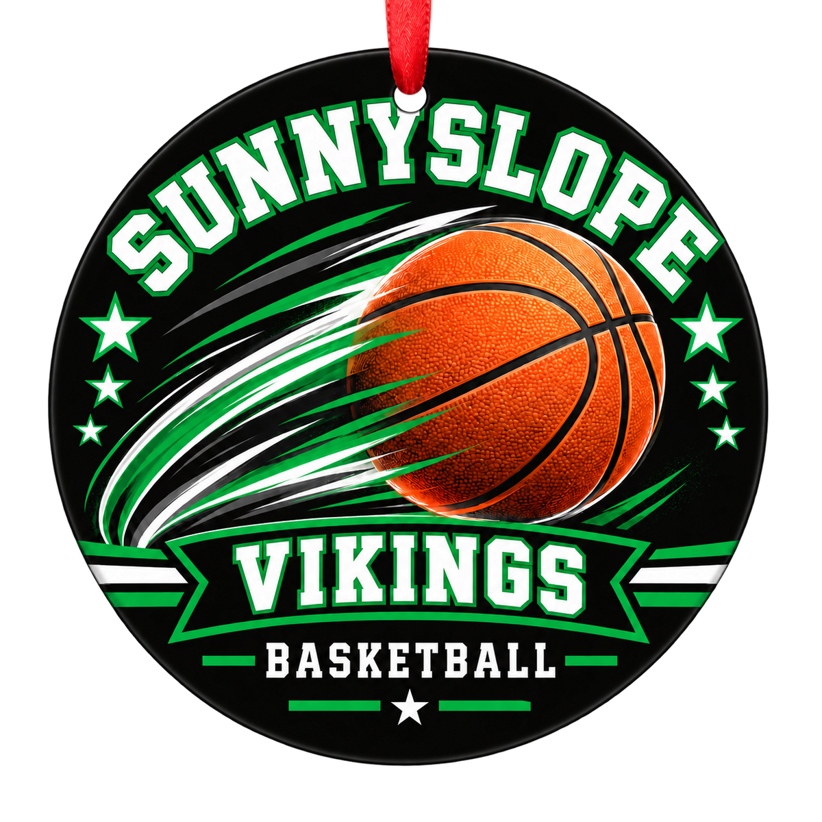 Sunnyslope Vikings basketball Christmas ornament, Motion design, Phoenix, Arizona
