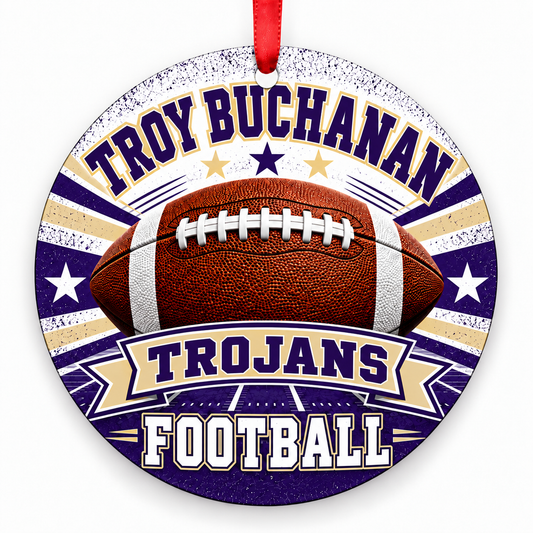 Troy Buchanan Trojans Classic Football Christmas ornament