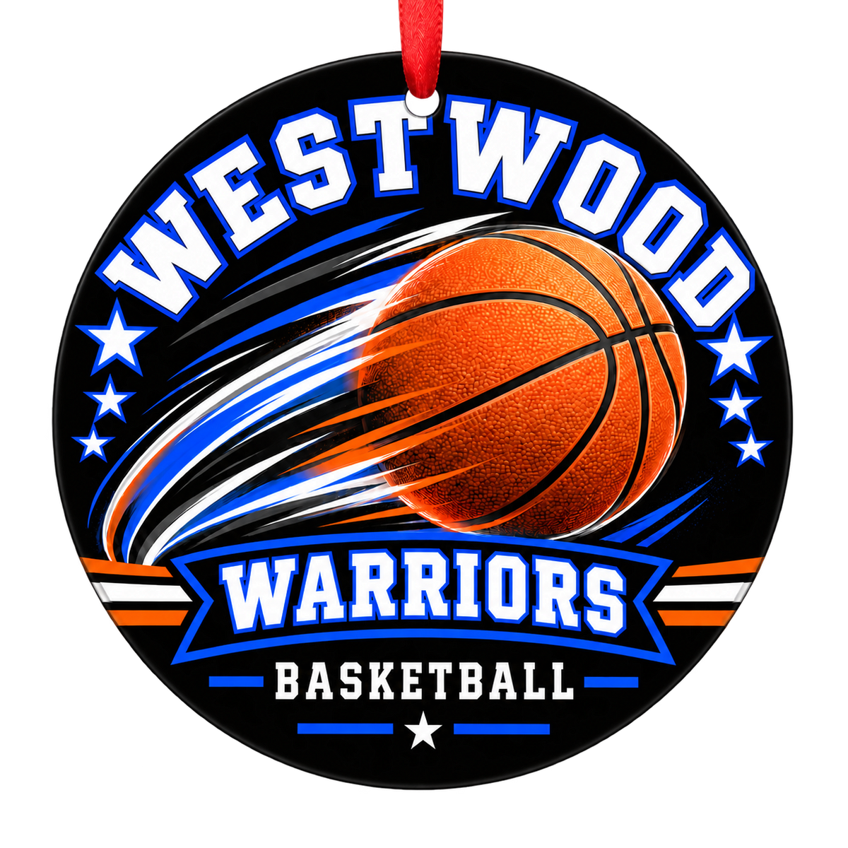 Westwood Warriors basketball Christmas ornament, Motion design, Mesa, Arizona